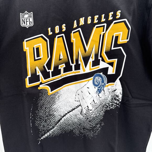 Mitchell & Ness NFL Kick Off Tee Los Angeles Rams Size Medium Black New - Picture 2 of 9
